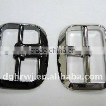 plating silver metal reversible belt buckle