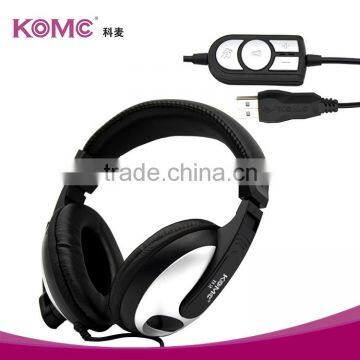 USB PC Games headset headphone with Flexible microphone