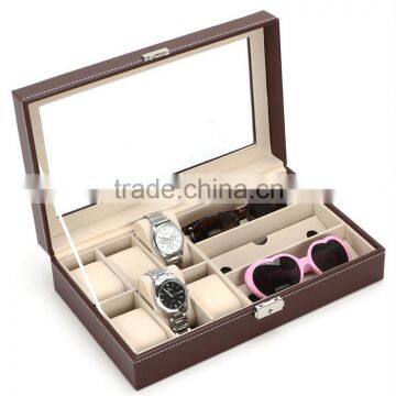 Chinese Factories Wholesale Custom PU Leather Jewelry Box, Black 6 Gift Boxes, Glasses Box