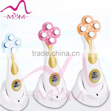 Photons Wholesaler Positive Negative Cold and Warm Ion Vibrational 1MHz LED Light Therapy Ultrasound Beauty Massager