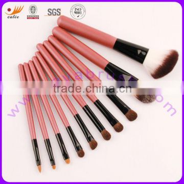 10Pcs Custom Makeup Brush Set With Wooden Handle