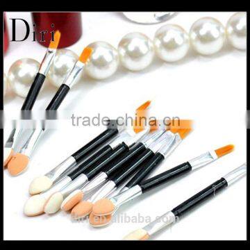 Plastic Handle Lip Brush Applicator Double Ended Disposable Eye Shadow Brush Wholesale