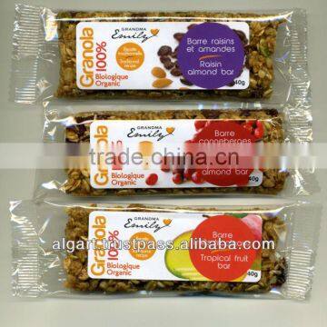 Organic granola fruit bars