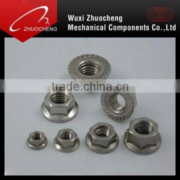 DIN6923 DIN6926 GB6183 RoHS zinc plated stainless steel hexagon flange nut for DIN6921 bolt