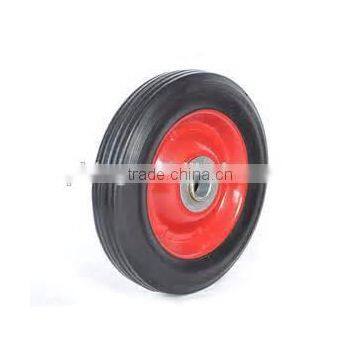 10inch solid wheel with metal rim 10''*2.5'' rubber wheel Toy cart wheel