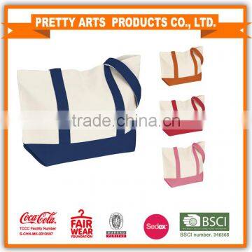 strong handles cotton canvas tote beach bag with customer logo