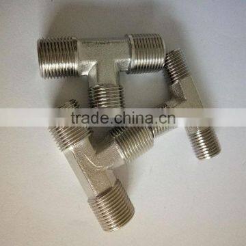 BSP,NPT,thread Male ,3 Way ,forged T-type Brass Connector,manifold Connector 1/8 photo-2