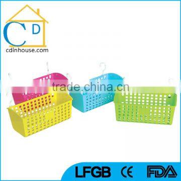 Colorful Small Storage Plastic Baskets with Hook