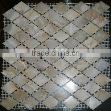 Best Selling Pure Natural WHITE ONYX MOSAIC TILES COLLECTIONS photo-5