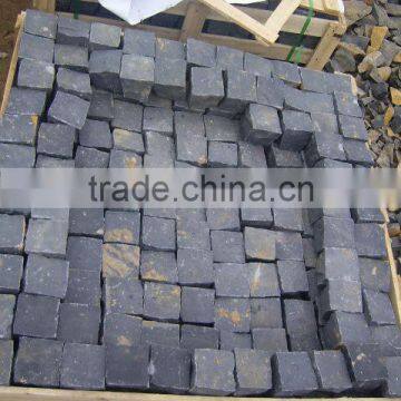 Hot sell black granite cube stone