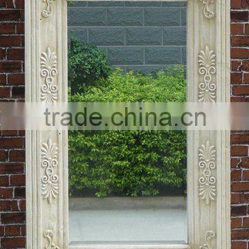 Beveled Garden Mirror with Charming Moldings along the Frame