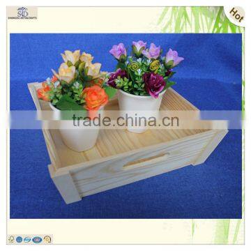 Delicate Cutlery Funnel Pine Wood Coffee Tea Tray photo-5