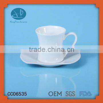 Eco-Friendly Feature and porcelain,Ceramic Material coffee cup and saucer set