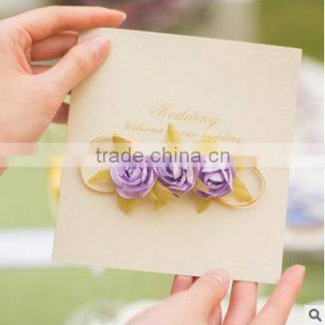 Customized Wedding Invitation Card With Flower Decoration photo-3