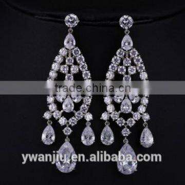 Wholesale Stock Small Order Fashion Women Long Style Tassels Zircon Earrings photo-2