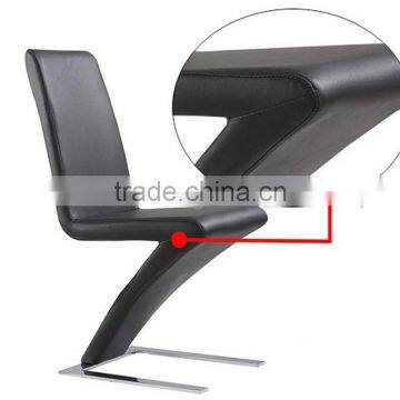 Modern Z Shape Leather Cover Dining Chair photo-4