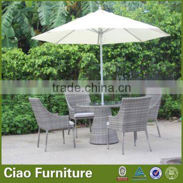 Rattan outdoor furniture grey rattan cafe round table and chair