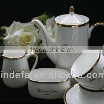 luxury 15pcs porcelain coffee set