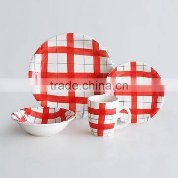 16pcs Ceramic Dinnerware Set With Hand Painting, Handpainted Dinnerware Set photo-3