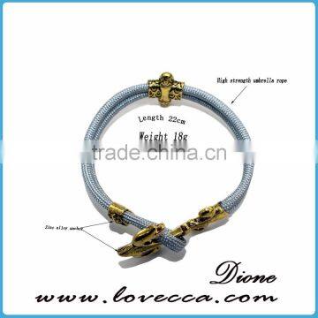 Custom Handmade Men's Genuine Leather Steel Anchor Hook Bracelet photo-4