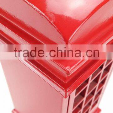 Red Big Telephone Booth Fashion Decor Wooden Money Saving Box photo-3