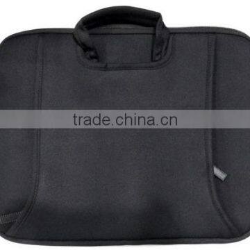 Black Classic Neoprene Laptop Handbag With Pocket photo-2