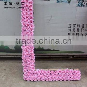 LOVE Style Artificial Flower Wall,rose Flower Wall for Wedding