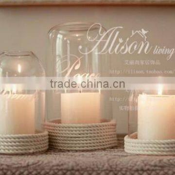 Transparent Glass Candlestick Without Base photo-2