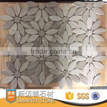 Flower pattern stone mosaic wall marble mosaic for hotel bathroom