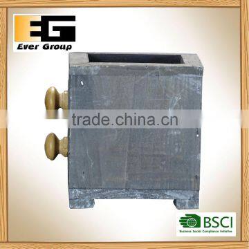 Rustic Rectangular Wooden Planter Boxes, Mini Indoor and Outdoor Flowerpot/ Garden Planters photo-3