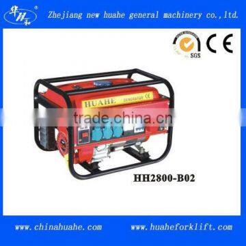 5.5hp portable gasoline generator sets 2kw,gasoline engine with168