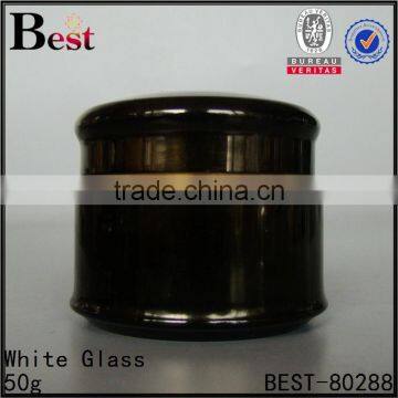 all kinds color black 50g cosmetic metal screw container aluminium lid jar