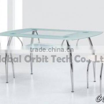 Modern Simple Dining Table Set Dining Room Designs Glass Dining Table and Chair photo-6