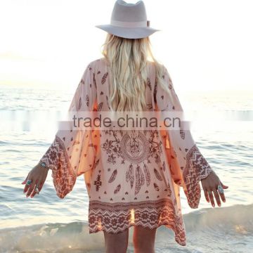 Digital Print Beach Boho Kimono Women