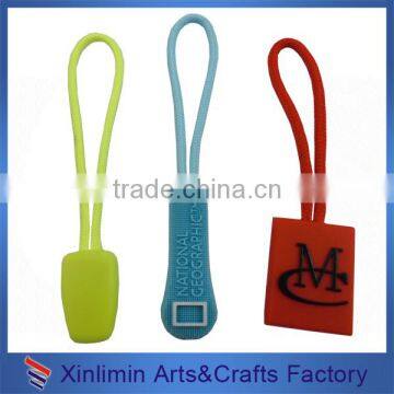 Custom logo pvc cord zipper pin lock slider zip puller