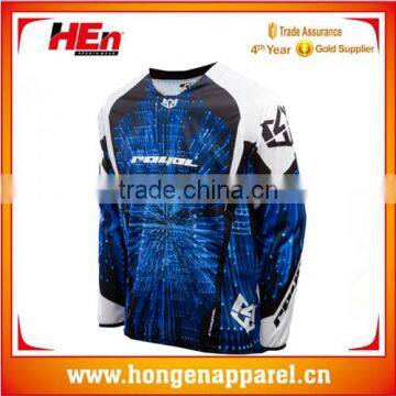 HongEn Apparel Custom Mountain Bike Jersey Personalized Made Downhill Mountain Bike Jersey Motorcycle Jerseys