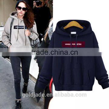 2017 New Style Round Neck Long Sleeve Plain Women Sweater Pullover Hoodies photo-3