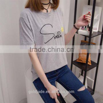 Wholesale Loose Short Sleeve Women t Shirt Custom Printing t Shirt photo-3