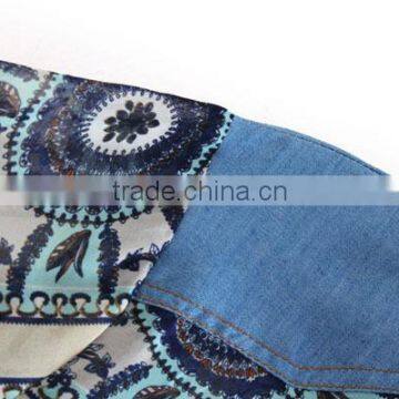 2015 Ladies' Fashion Long Sleeves Polyester Print High Quality Direct Factory Elegant Lace Tops Lehenga Blouse Designs photo-2