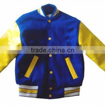 Custom Design Blue Yellow Varsity Jacket