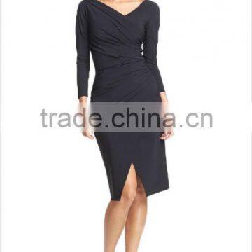 Latest Design Garnet Dress for Office Lady Jersey Dress