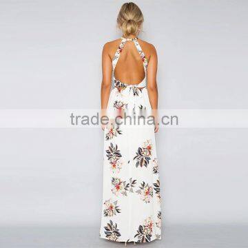Maxnegio Floral Print Summer Women's Thailand Wholesale High Slit Dress photo-3