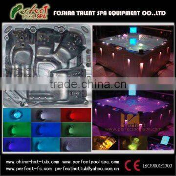 Cleopatra sex outdoor spa pool equipment with LED light luxurious outdoor spa