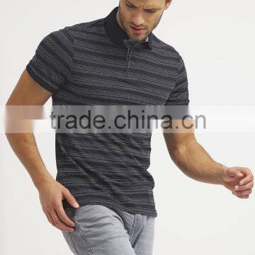 MGOO Summer Fashion Men Striped Polo Shirts 100% Cotton Short Sleeve Slim Fit Polo Shirt photo-2