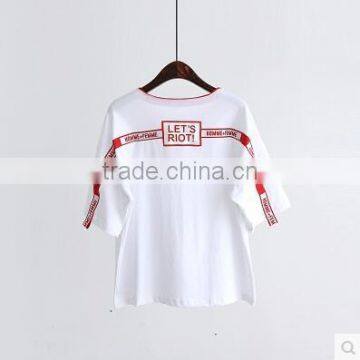 Summer Coat Short Sleeve T-shirt Female 2017 New Summer Relaxed Joker photo-3