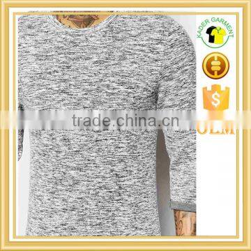 Tight Fitted Spandex Long Sleeve t Shirts, Gym Slim Fit Tri Blend T-shirt With Custom Embroidery Logo photo-4
