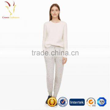 Casual Style Lady Wool Knitted Crochet Pants