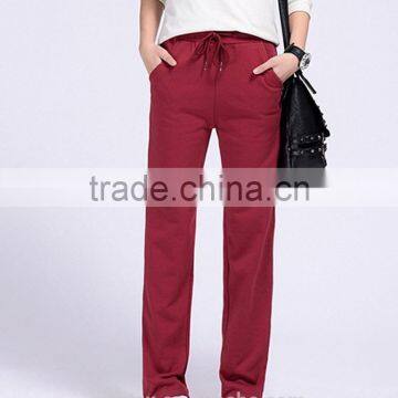Cotton Soft Breathable Plain no Design Sports Pants for Women photo-3