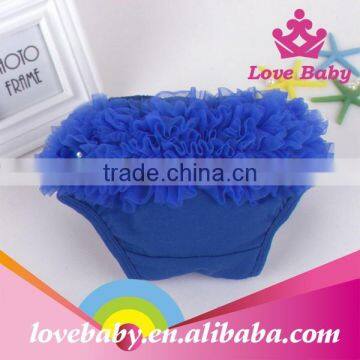 Hot Sale Adorable Solid Color Baby Lace Bloomers Wholesale Lace Ruffle Cotton Bloomers photo-4