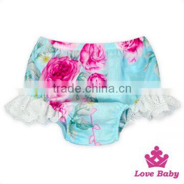 66TQZ460 Lovebaby Fancy Girl Ruffle Short Printed Flowers Pants Suits For Baby Gilrs Wear